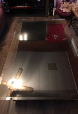 Glass top coffee table