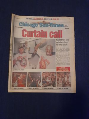 Photo Chicago Sun-Times June 16th 1998 Chicago Bulls