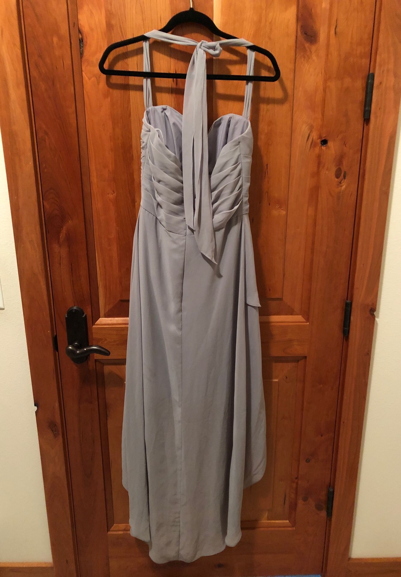 Belsoie Size 8 Grey Bridesmaid Dress