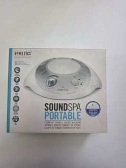 HoMedics Portable Travel Sound Spa, Sleep Therapy Machine with 6 Nature Sounds NIB