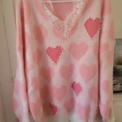New Hearts Sweter Size 5X