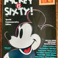 Vintage 1988 Mickey Is Sixty Magazine (Paperback)