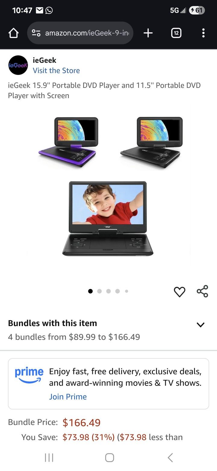 Portable DVD Player For Kids.