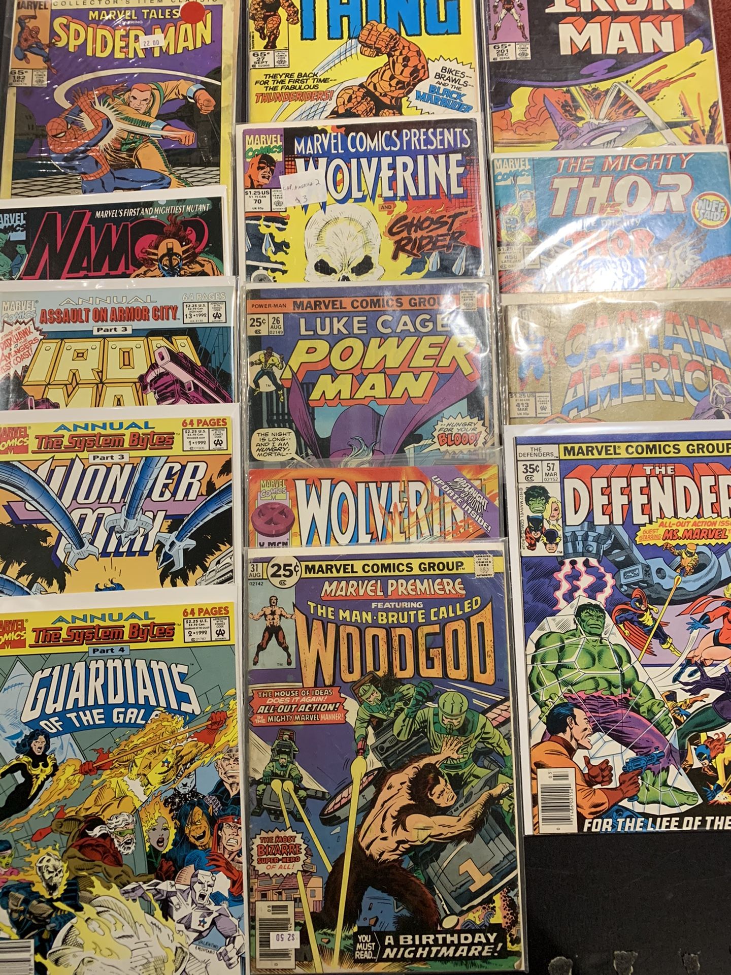 Assorted Marvel Comics - 14 Books - Spider-Man, Iron Man, Wolverine, Namor, Captain America, Guardians of The Galaxy, etc.