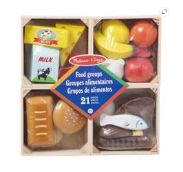 Melissa and dough FOOD GROUPS wooden toy
