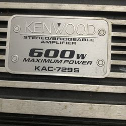Audio Amplifier 600 Watt Kenwood 