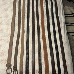 TEN - Men’s designer belts in LIKE NEW condition.  (Please read entire listing.)