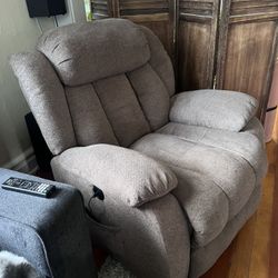 Tan Electric Recliner