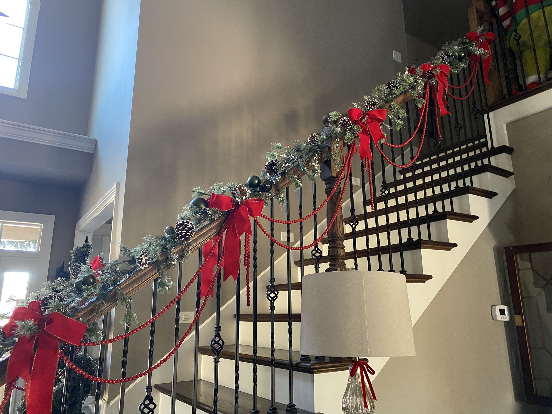 Christmas Garland And Ribbon