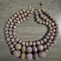 Kate Spade New York Give It A Swirl Multi Strand Faceted Bead Bib Statement Necklace