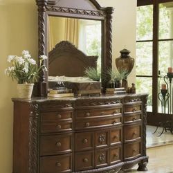 Ashley northshore bedroom set Mirrored Dresser