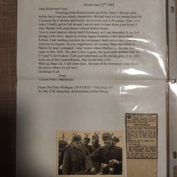 German War Letter WW2  