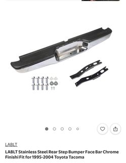 LABLT Stainless Steel Rear Step Bumper Face Bar Chrome Finishi Fit for 1(contact info removed) Toyota Tacoma