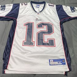 Men’s Tom Brady New England Patriots Reebok On Field White Jersey - Size Medium