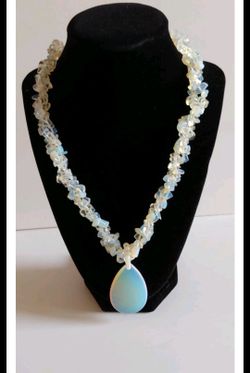 Huge 0palite Moonstone Rainbow  Necklace