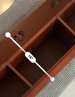 Wooden 3 cubby wall mount coat rack