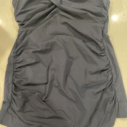 Lands End Large Touched Tankini, Blue