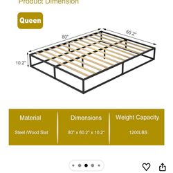 Queen Bedframe And Bed Raisers