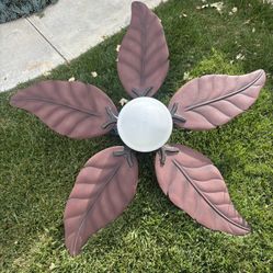 54” Leaf Ceiling Fan With Light