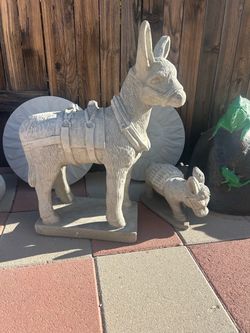 New Donkeys Made Out Of Cement