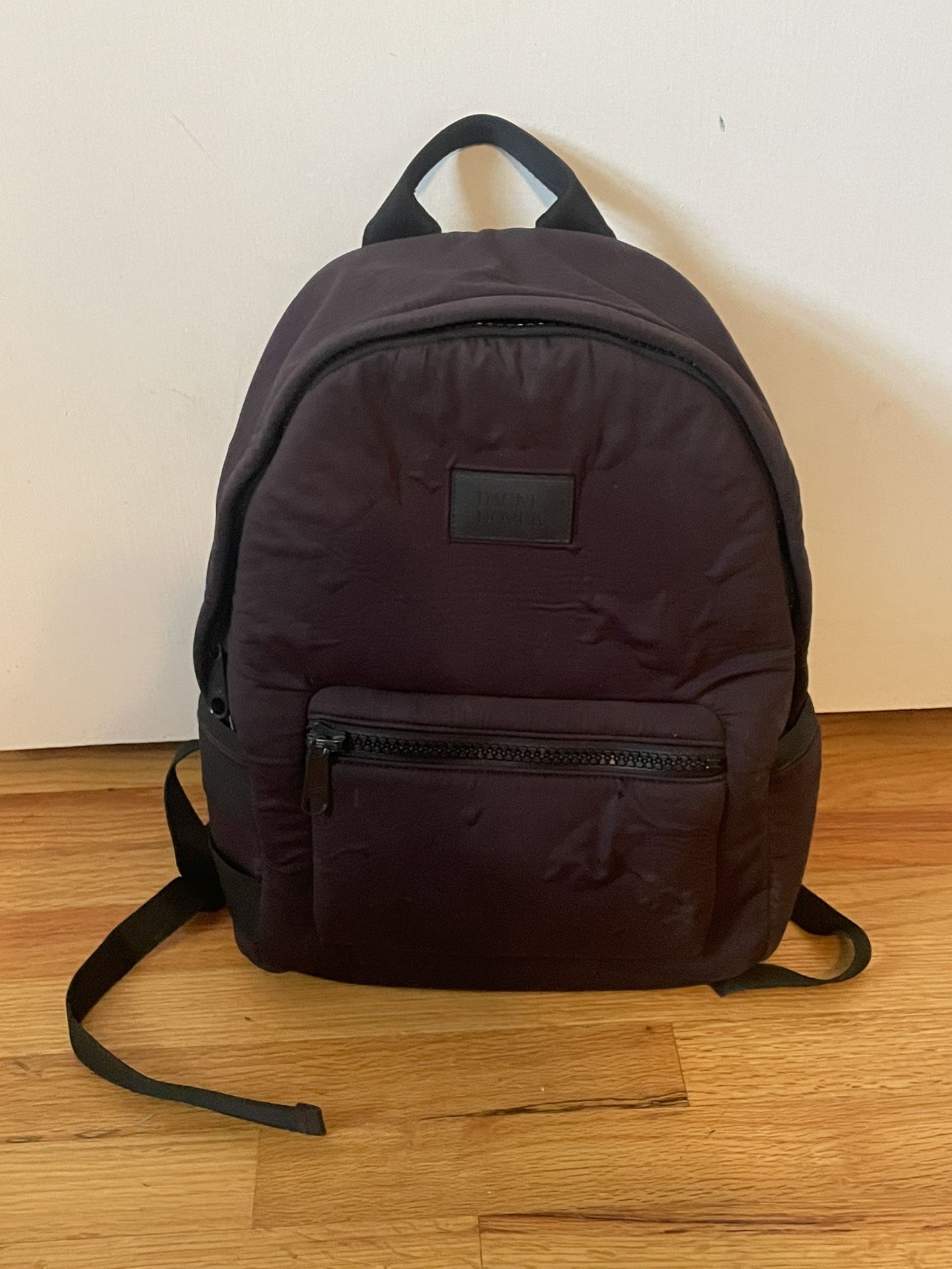 DAGNE DOVER Large Onyx Dakota Travel Neoprene Backpack Bag Sack - Black