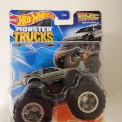 Hot Wheels Monster Truck Back To The Future Time Machine Delorean 