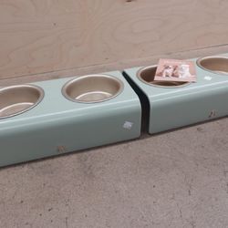 Drew Barrymore 3 Cup Double Elevated Stainless Steel Pet Bowl – Sage