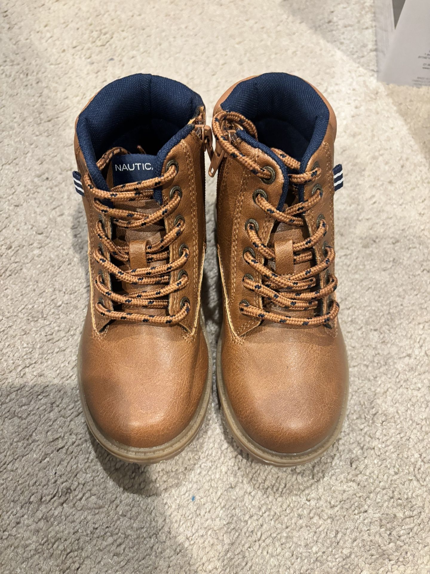 Boys Nautica Zip Up Boots Size 13