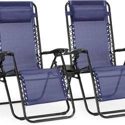 Zero Gravity Foldable Patio Chairs (Set of 2)
