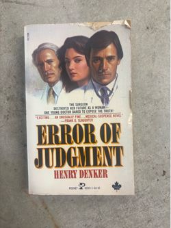 Error of Judgment Henry Denker Paperback Pocket Books 1984 First Edition