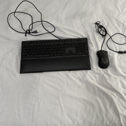 Razer Ornata V2 Keyboard And Razer Deathadder Elite Mouse