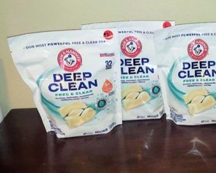 Arm and Hammer laundry Detergent 32 count  pods- 3 for $20