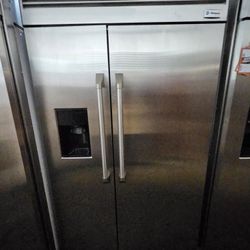 48" GE MONOGRAM BUILT IN STAINLESS STEEL REFRIGERATOR 