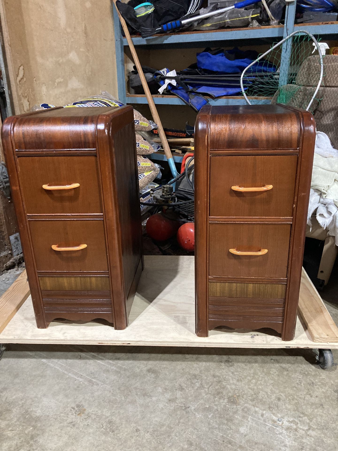 Art Deco Waterfall Night Stand Set