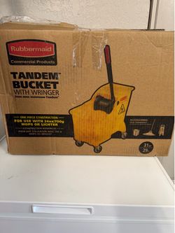 Rubbermaid Commercial Tandem 31-Qt Mop Bucket & Wringer Combo — New In Box