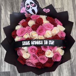 Halloween Rose Bouquets 