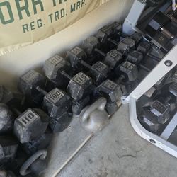Iron Hex Dumbbells