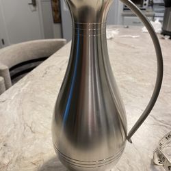 Pewter Jug 11” Tall 4” Dia At Bottom