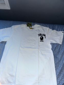 bape white tee with tag