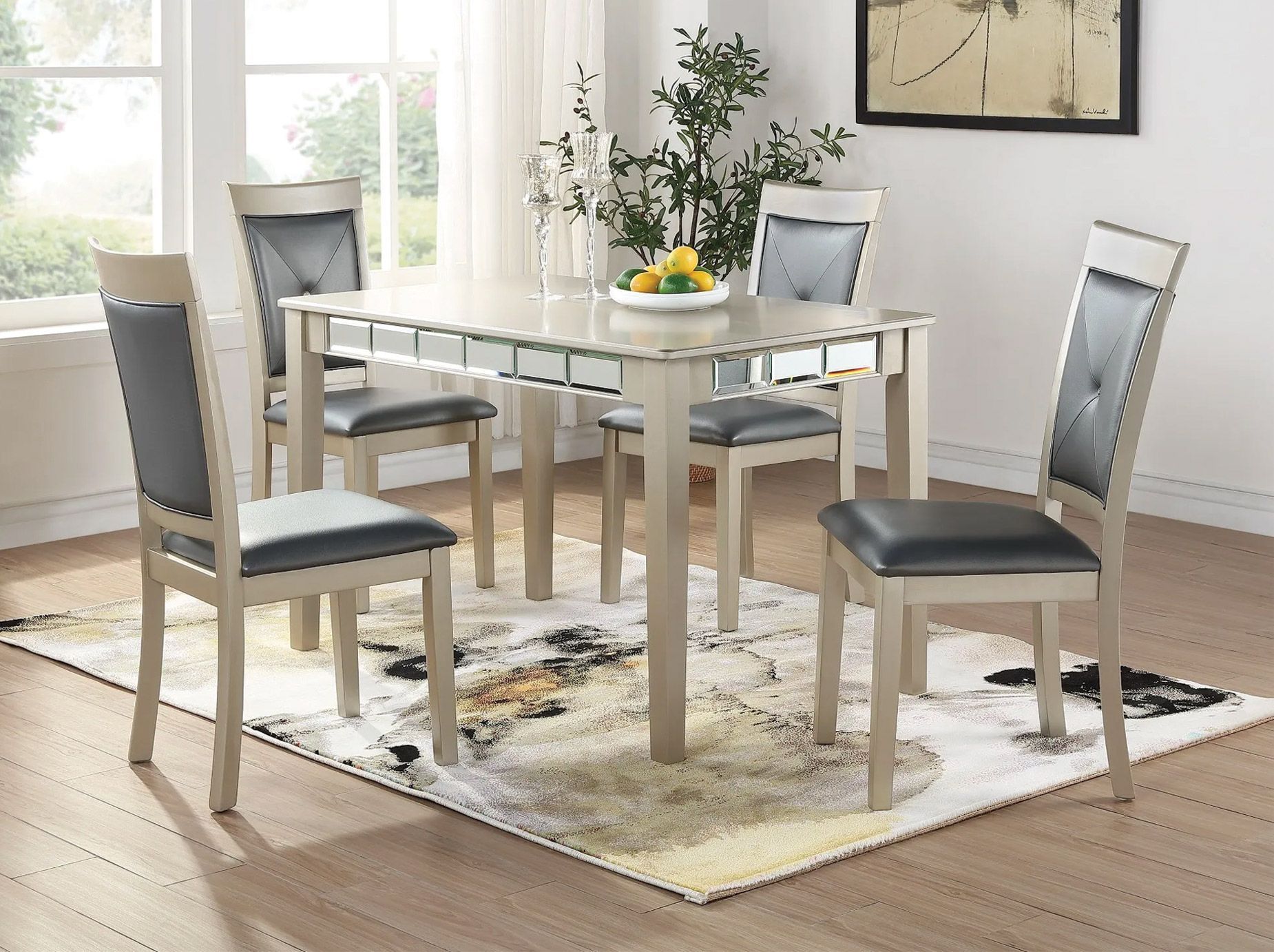 5PC White Dining Set - Affordable and Elegant Fast Delivery