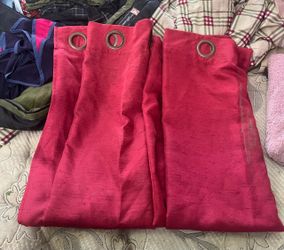 Red curtains
