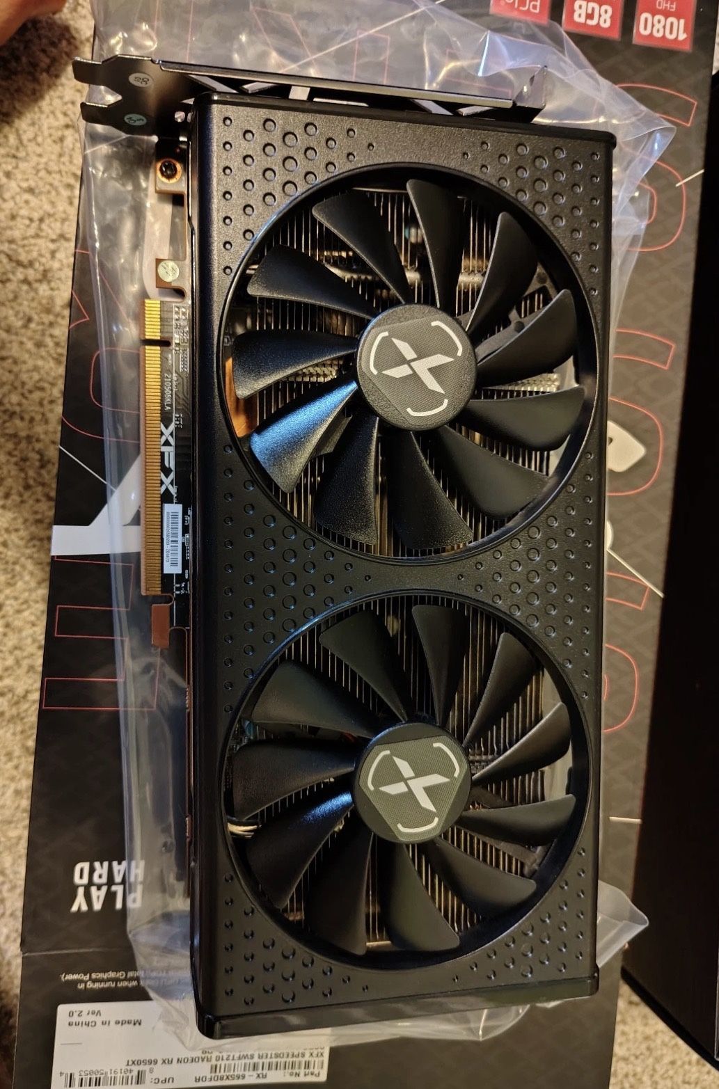 XFX SWFT 210 AMD Radeon RX 6650 XT 8GB GDDR6 Graphics Card Used Good Condition