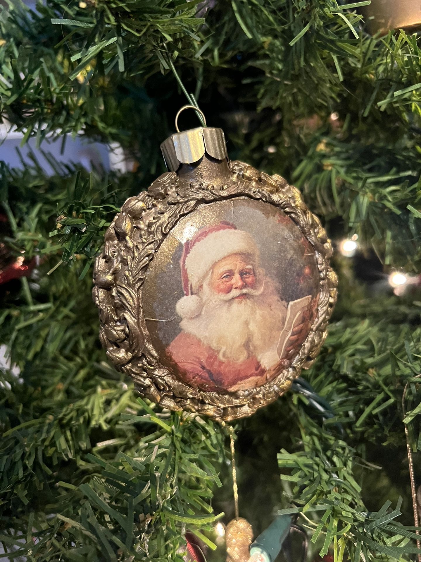 CUSTOMIZE YOUR OWN Handmade Local Artist Christmas Tree Ornament Clay Decoupage Gift