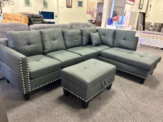 Sectional with ottoman