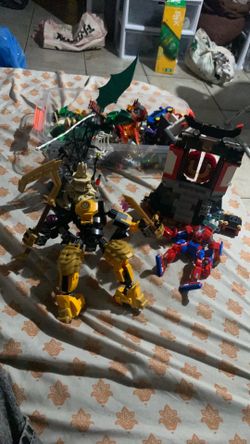 Legos Ninjago sets and spider man sets