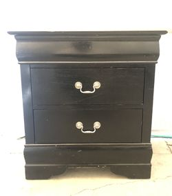 Wooden MDF Wood Side Table End Table Dresser Black Mueble