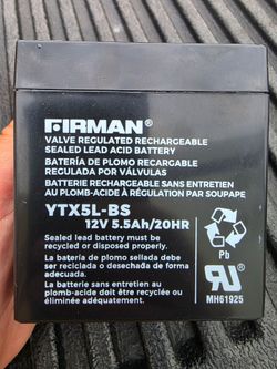 Firman 12v 5.5ah/20hr battery