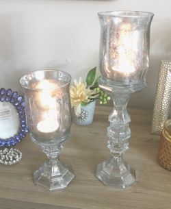 Mercury Glass Candle Holders