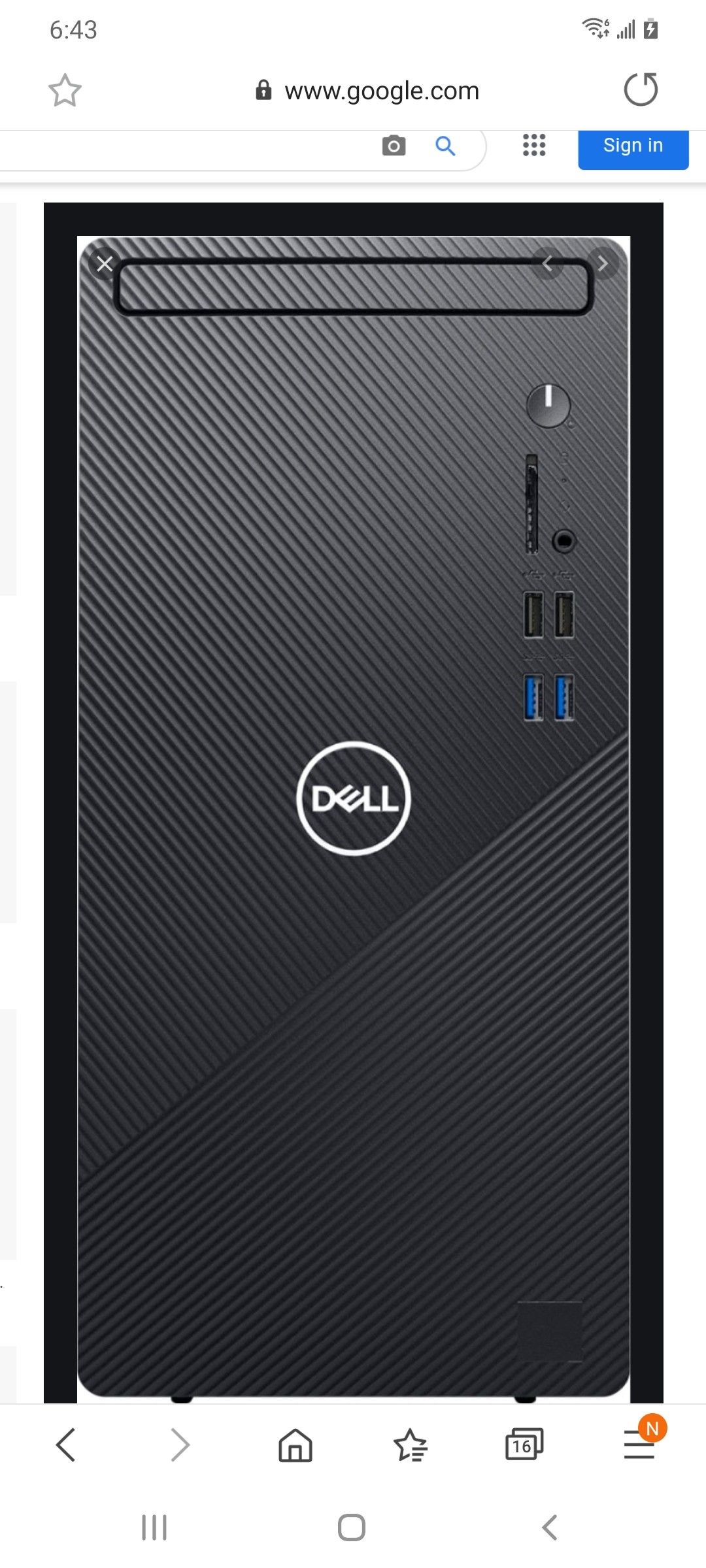 Dell Inspiron Desktop Intel 10th Gen 6 Core i5 4.3/1TB/8Gig/1YrWar