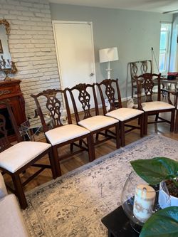 Set of 6 Chippendale Style Mahogany Dining Chairs